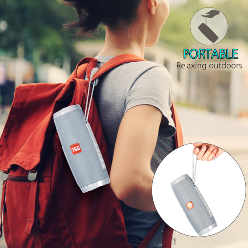 Portable Bluetooth Speaker with Beat-Synced RGB LEDs - Waterproof, Deep Bass & TWS Stereo Sound